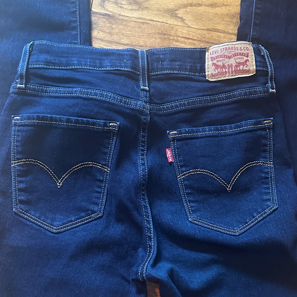 Levi's Women's Deep Indigo Straight leg Jeans